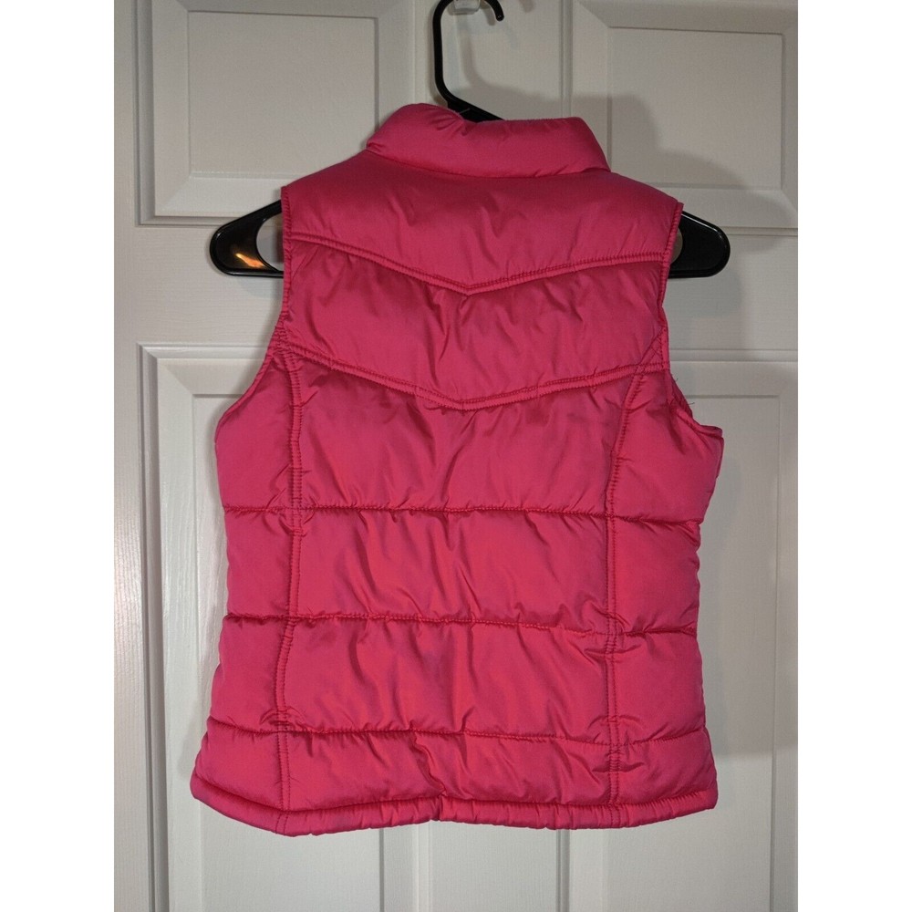 Girls Old Navy Pink With Deer Frost Free Puffer Vest size Large 10-12 Read - Picture 2 of 6